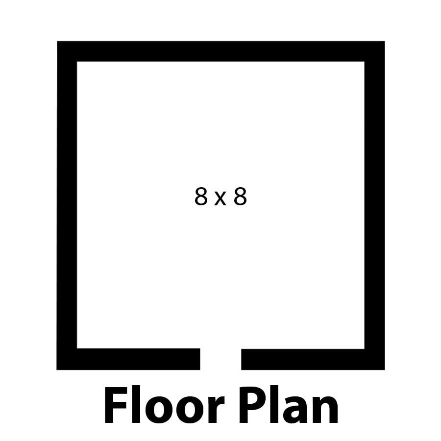 Norlake FT88-X Fast Trak 8' x 8' x 6' 7" Indoor Walk-In Cooler (Box Only) — supplier gallery view 2; A black square Norlake Kold Locker box with text reading "8' x 8' x 6' 7" "