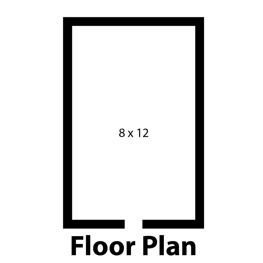 Norlake FTOB67812-CX-M Fast Trak 8' x 12' x 6' 7" Outdoor Walk-In Cooler — supplier gallery view 2; A black rectangular sign with white text that says "Norlake Kold Locker 8' x 12' x 6' 7" "