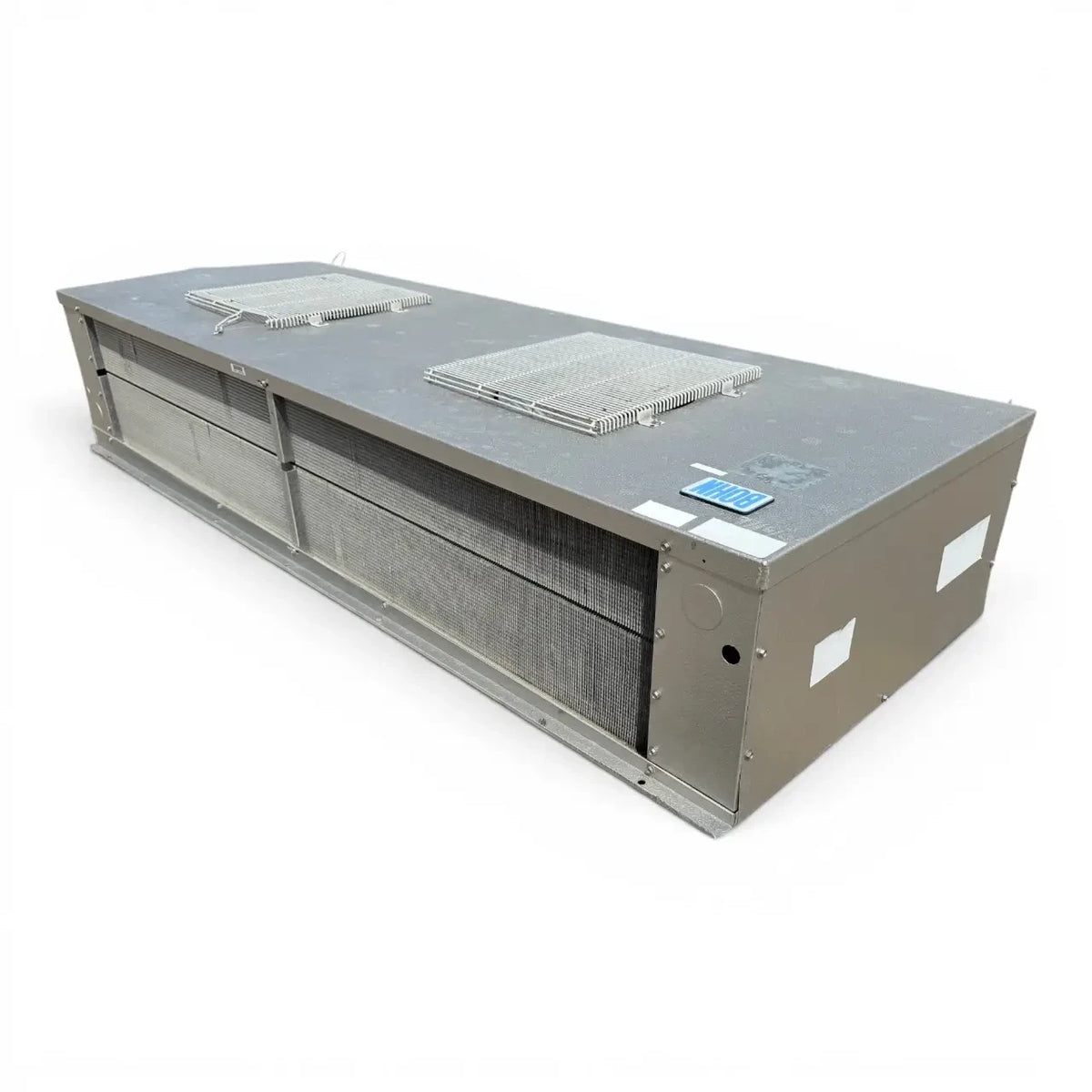 Used Bohn WKG-155AC Low Velocity Evaporator — supplier gallery view 5; Back-right view of the used Bohn WKG-155AC low velocity evaporator #1043, showing the rear panel and coil compartment.