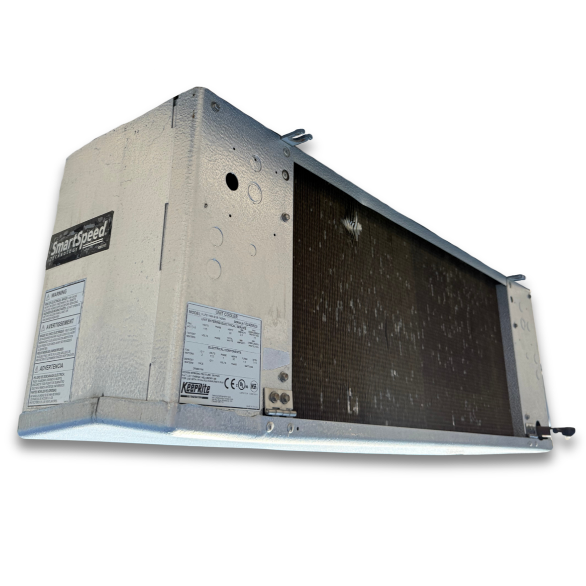 Used Keeprite KLP-211MA Evaporator #1047 — supplier gallery view 4; Used gray evaporator back view.