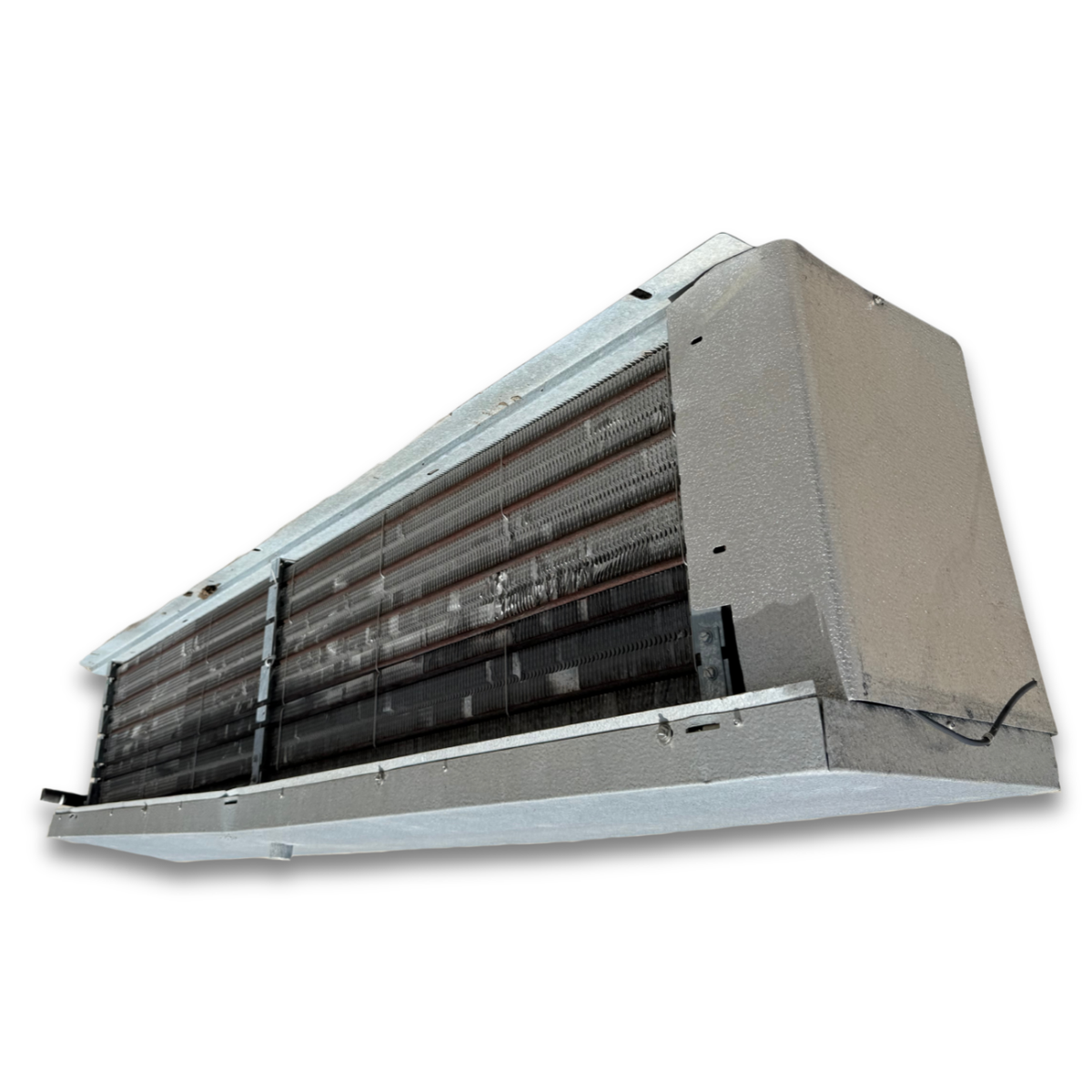 Used Krack CKFE-172BA Evaporator #1023 — supplier gallery view 5; Used gray evaporator back view.