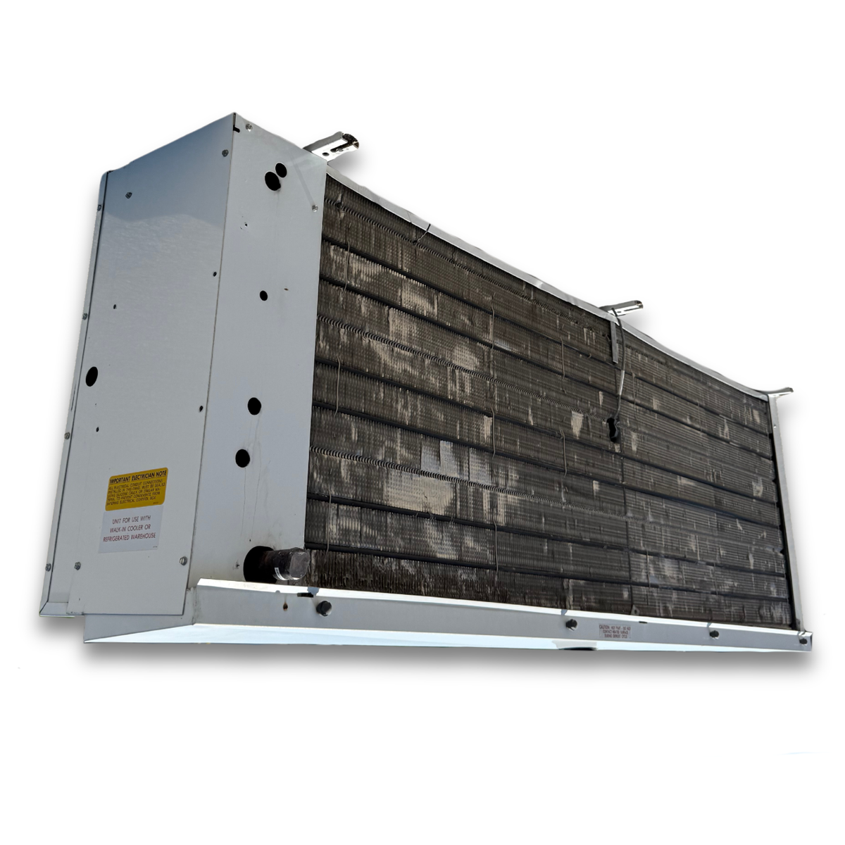 Used Superior EMP4-290-2 Evaporator #1105 — supplier gallery view 5; Used gray/blue evaporator back view.