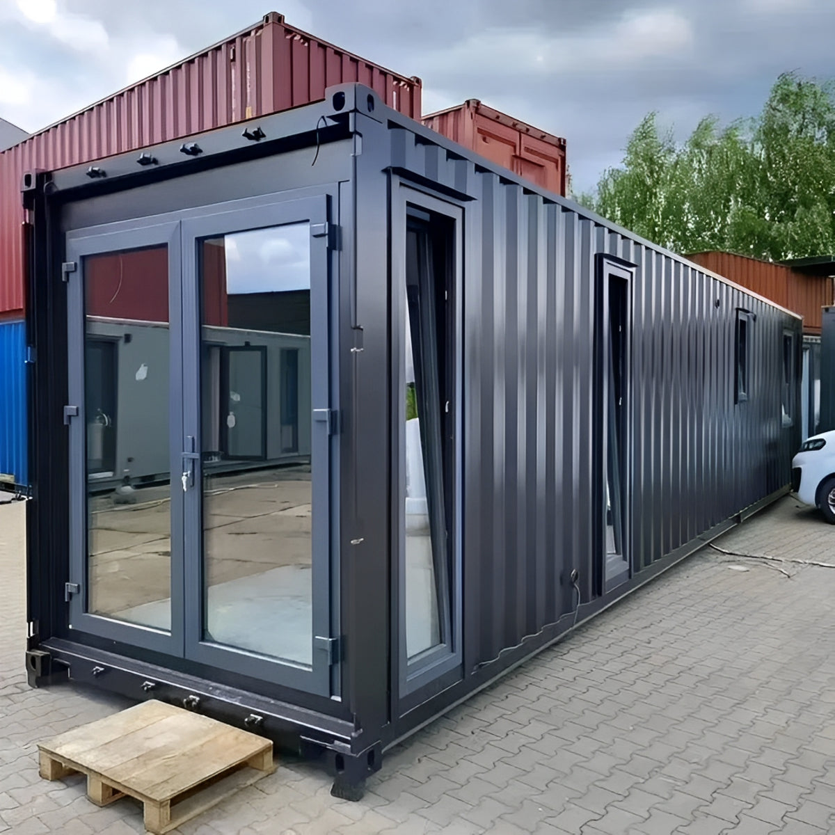 12m (40ft) Villa-Style Container Home with Bedroom & Bathroom — supplier gallery view 1; 40ft Ready Made Villa Design Container House — 40ft Containers