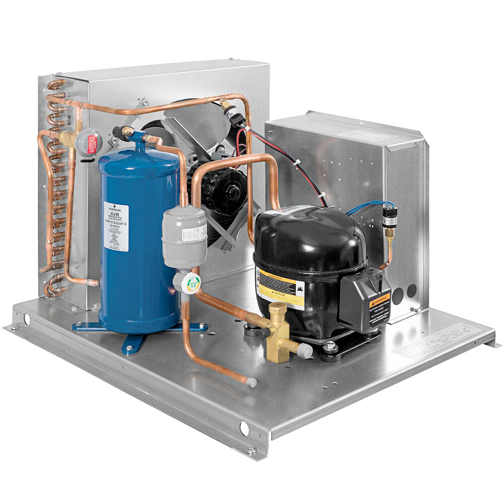 Norlake Fast-Trak 8' x 8' x 7' 4" Indoor Floorless Walk-In Cooler with Remote Refrigeration — supplier gallery view 3; A Norlake Fast-Trak walk-in cooler with remote refrigeration.