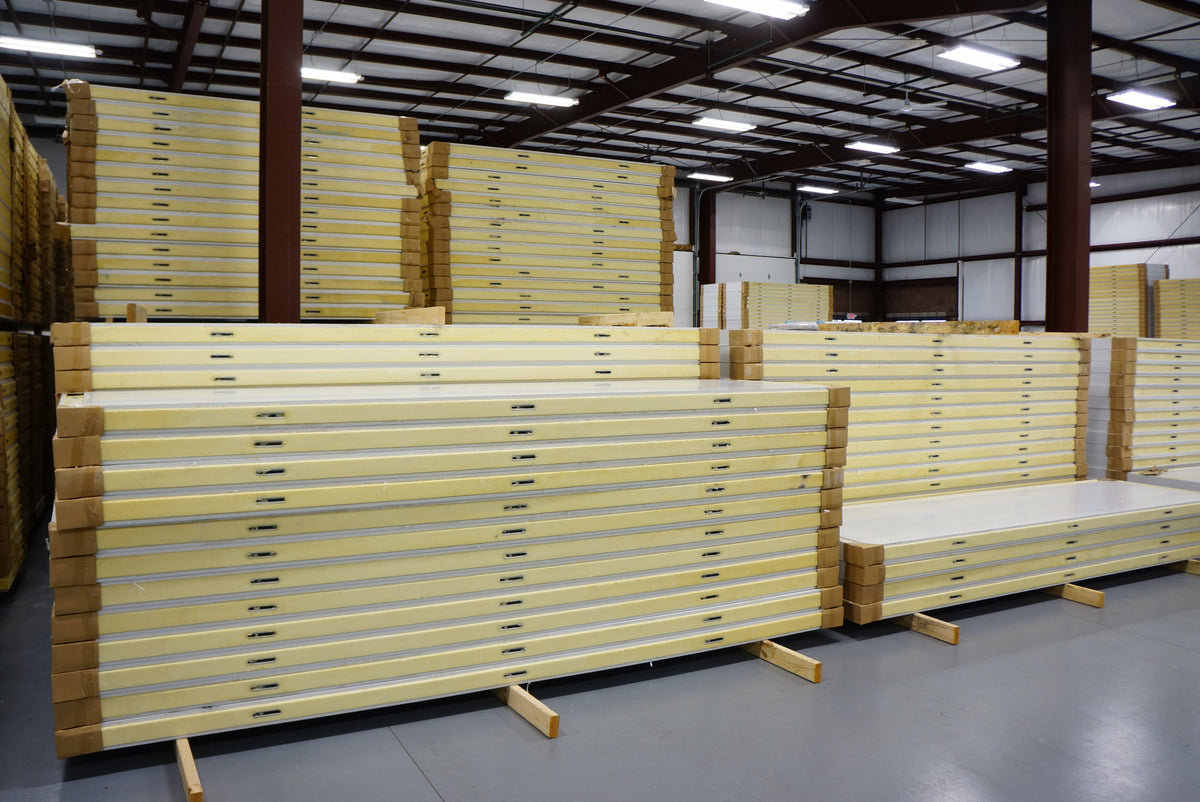 Barr 8'3" x 8'3" x 8'2"H Walk-In Freezer Room with Floor — supplier gallery view 4; Photo of freezer panels