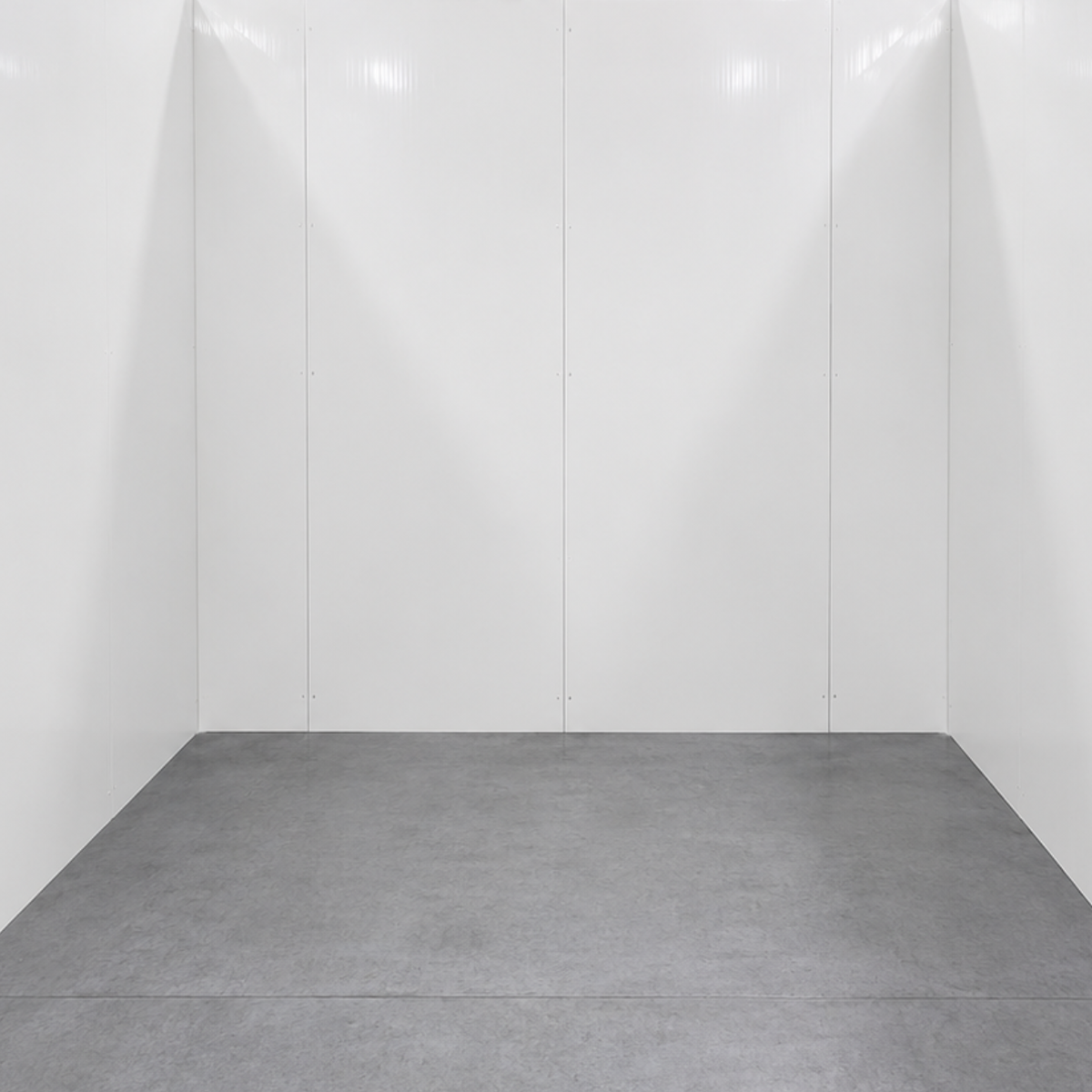 Barr 8'3" x 18'1" x 10'H Walk-In Cold Room without Floor — supplier gallery view 3; White walk-in cooler unit inside view