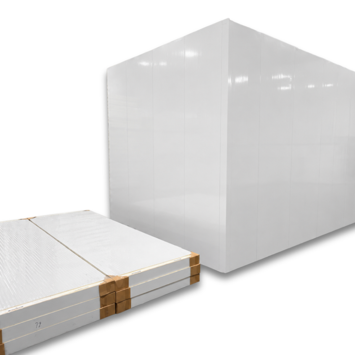 Barr 8'3" x 11'6" x 10'H Walk-In Cold Room without Floor — supplier gallery view 2; White walk-in cooler unit back view