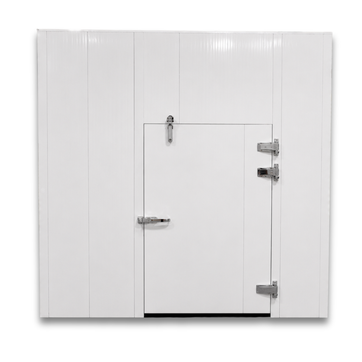 Barr 8'3" x 21'4" x 10'H Walk-In Cold Room without Floor — supplier gallery view 2; White walk-in cooler unit straight on view