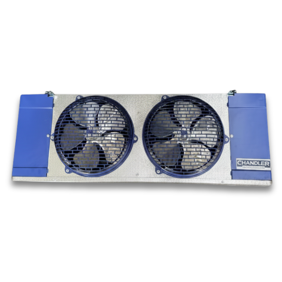 New 1 HP Medium Temp System, 1 phase 208-230 volt — supplier gallery view 6; Blue and gray evaporator unit showing the front