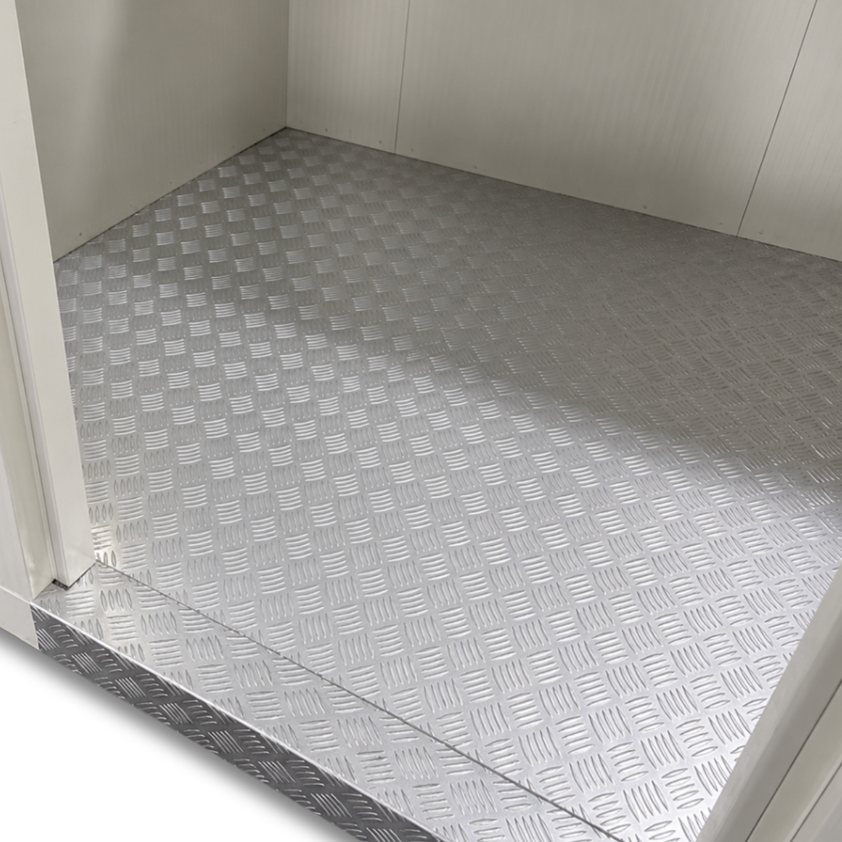 Barr 6'7" x 8'3" x 8'2"H Walk-In Cold Room with Floor — supplier gallery view 6; White walk-in cooler with insulated panels and floor inside view