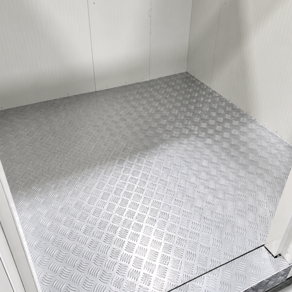 Barr 6'7" x 8'3" x 8'2"H Walk-In Cold Room with Floor — supplier gallery view 5; White walk-in cooler with insulated panels and floor inside view