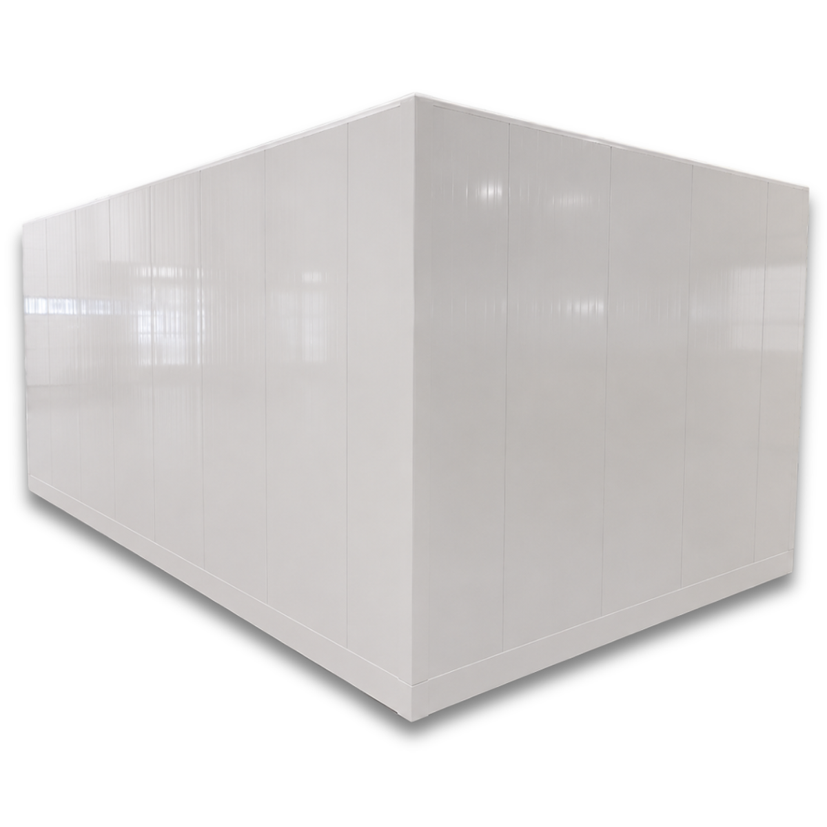 Barr 8'3" x 18'1" x 8'2"H Walk-In Cold Room with Floor — supplier gallery view 4; White walk-in cooler with insulated panels and floor back right view