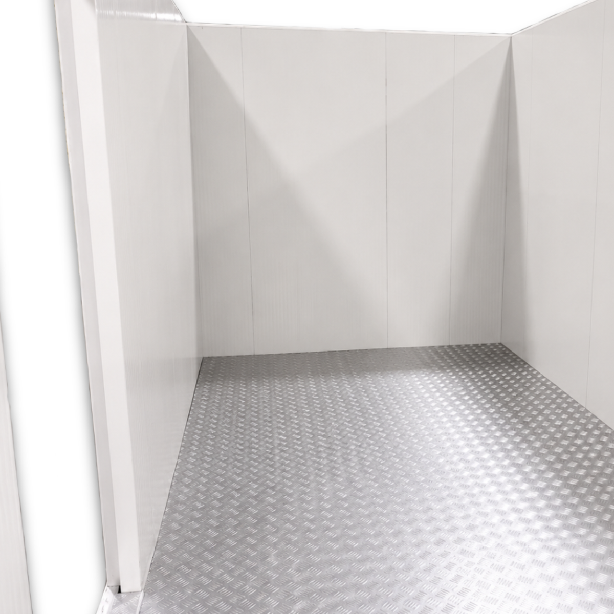 Barr 8'3" x 18'1" x 8'2"H Walk-In Cold Room with Floor — supplier gallery view 3; White walk-in cooler with insulated panels and floor