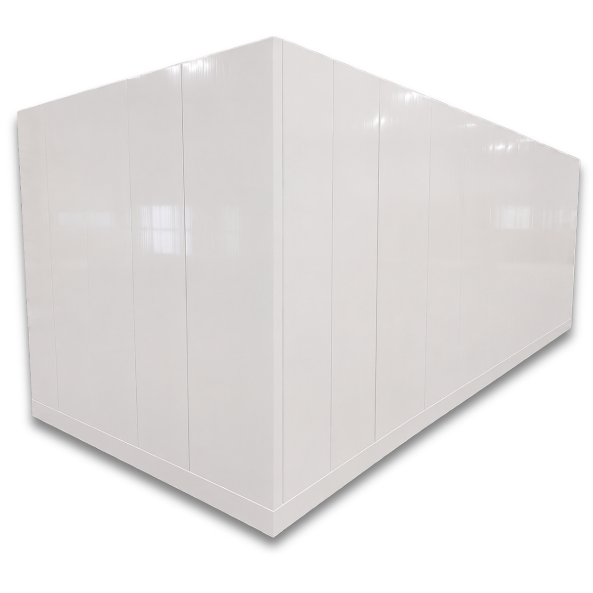 Barr 8'3" x 21'4" x 8'2"H Walk-In Cold Room with Floor — supplier gallery view 5; White walk-in cooler with insulated panels and floor back right view