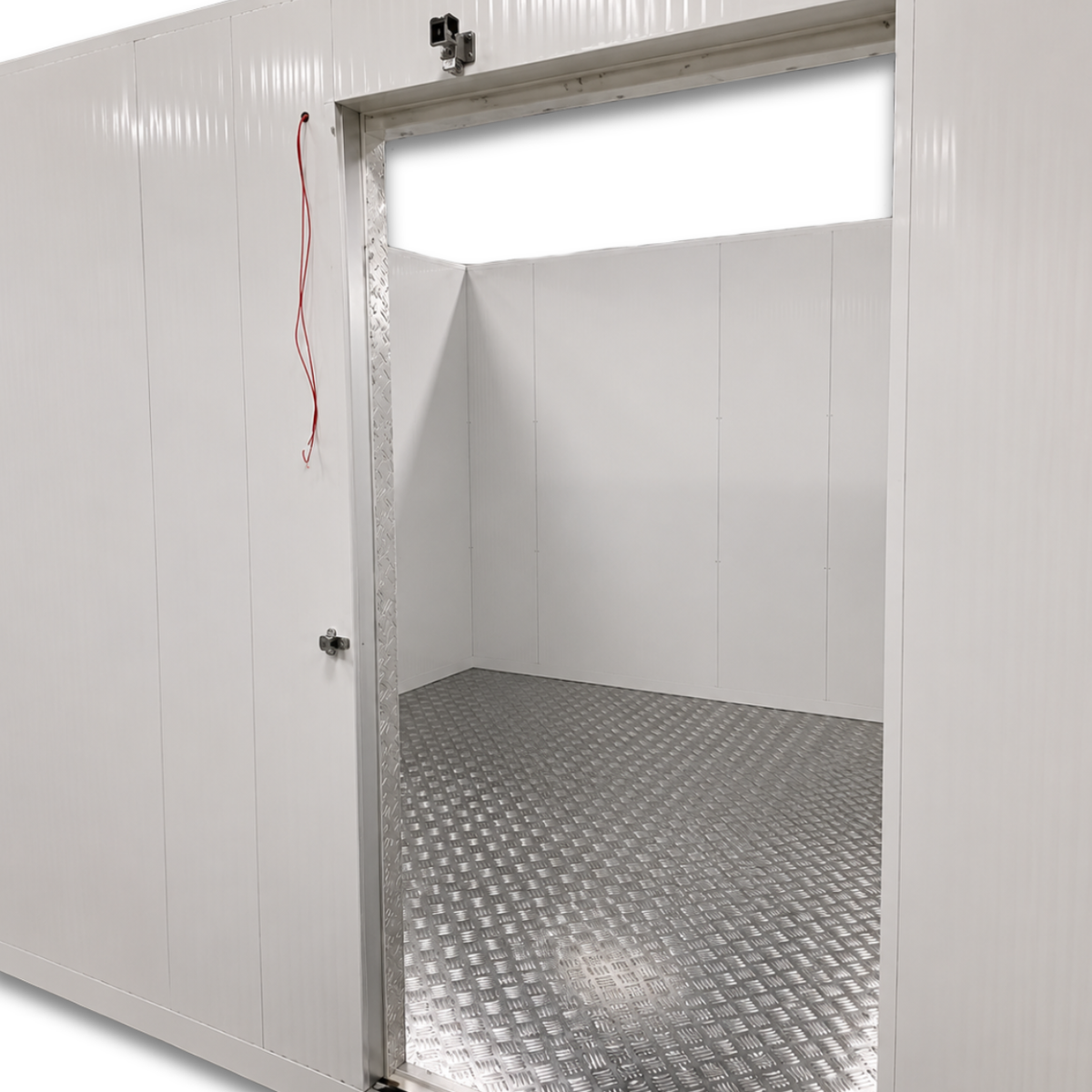 Barr 9'10" x 9'10" x 8'2"H Walk-In Cold Room with Floor — supplier gallery view 2; White walk-in cooler inside view