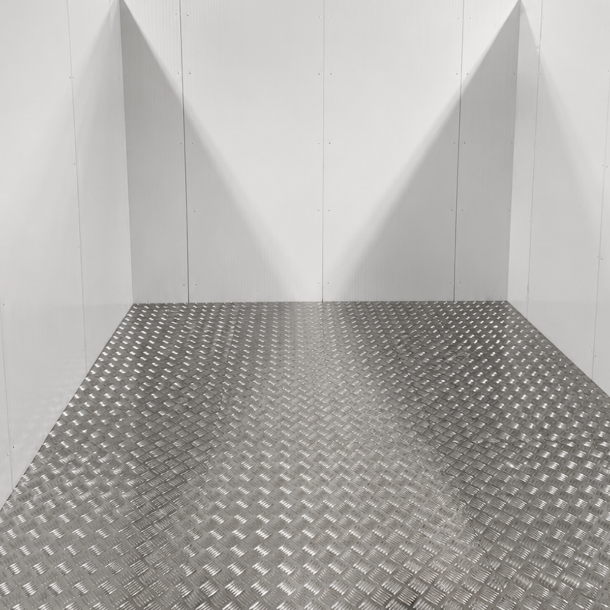 Barr 9'10" x 27'11" x 8'2"H Walk-In Freezer Room with Floor — supplier gallery view 3; White walk-in commercial freezer inside view