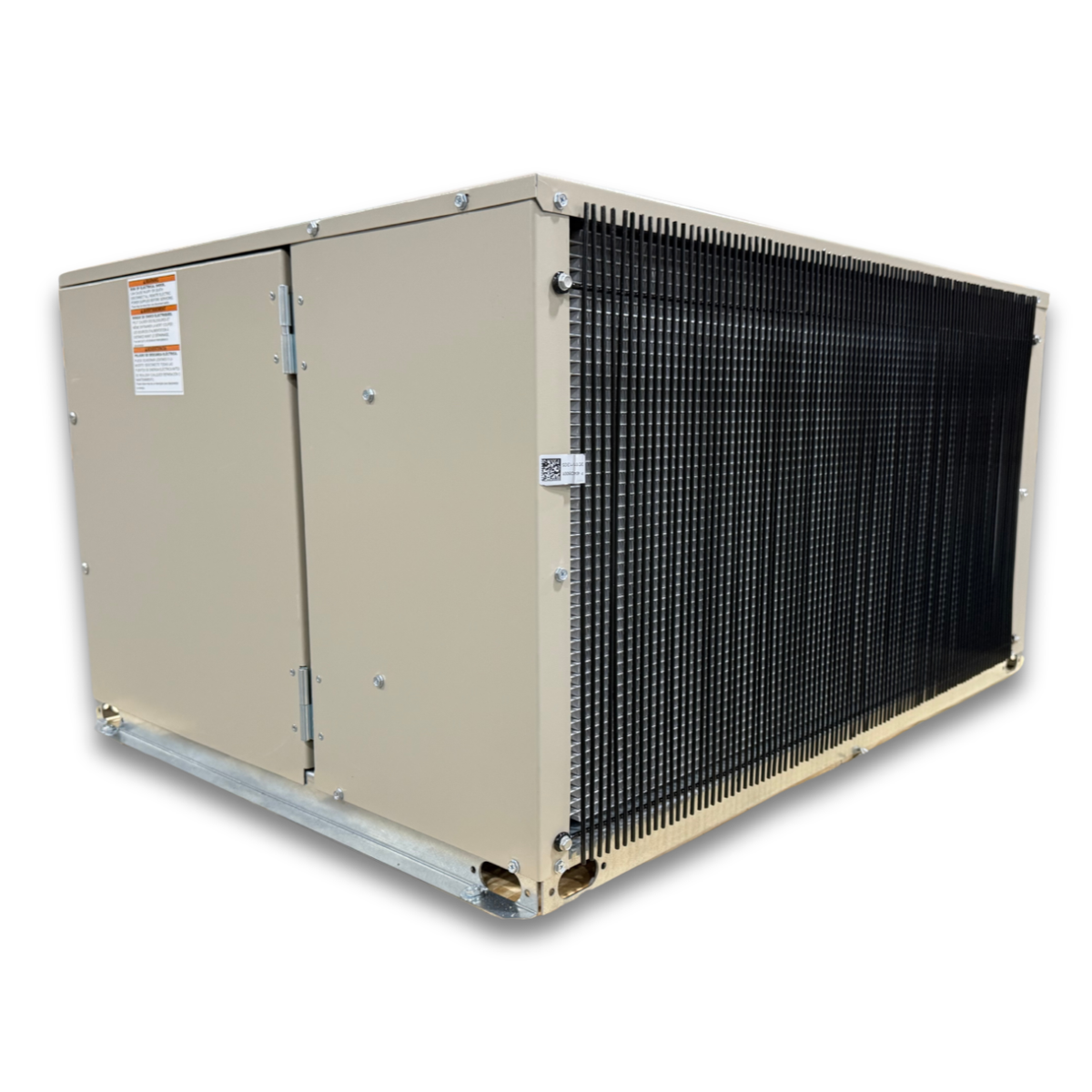 New 1.5 HP Medium Temp System, 1 phase 208-230 volt — supplier gallery view 4; Beige condensing unit backside view