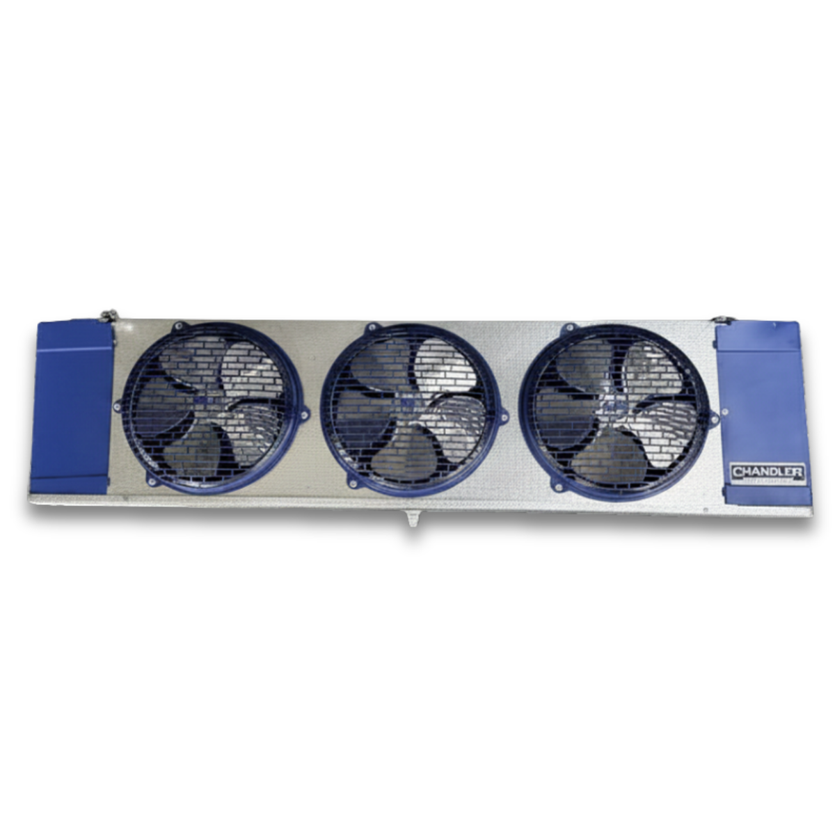 New 2.5 HP Medium Temp System, 1 phase 208-230 volt — supplier gallery view 6; Blue/gray evaporator front view.