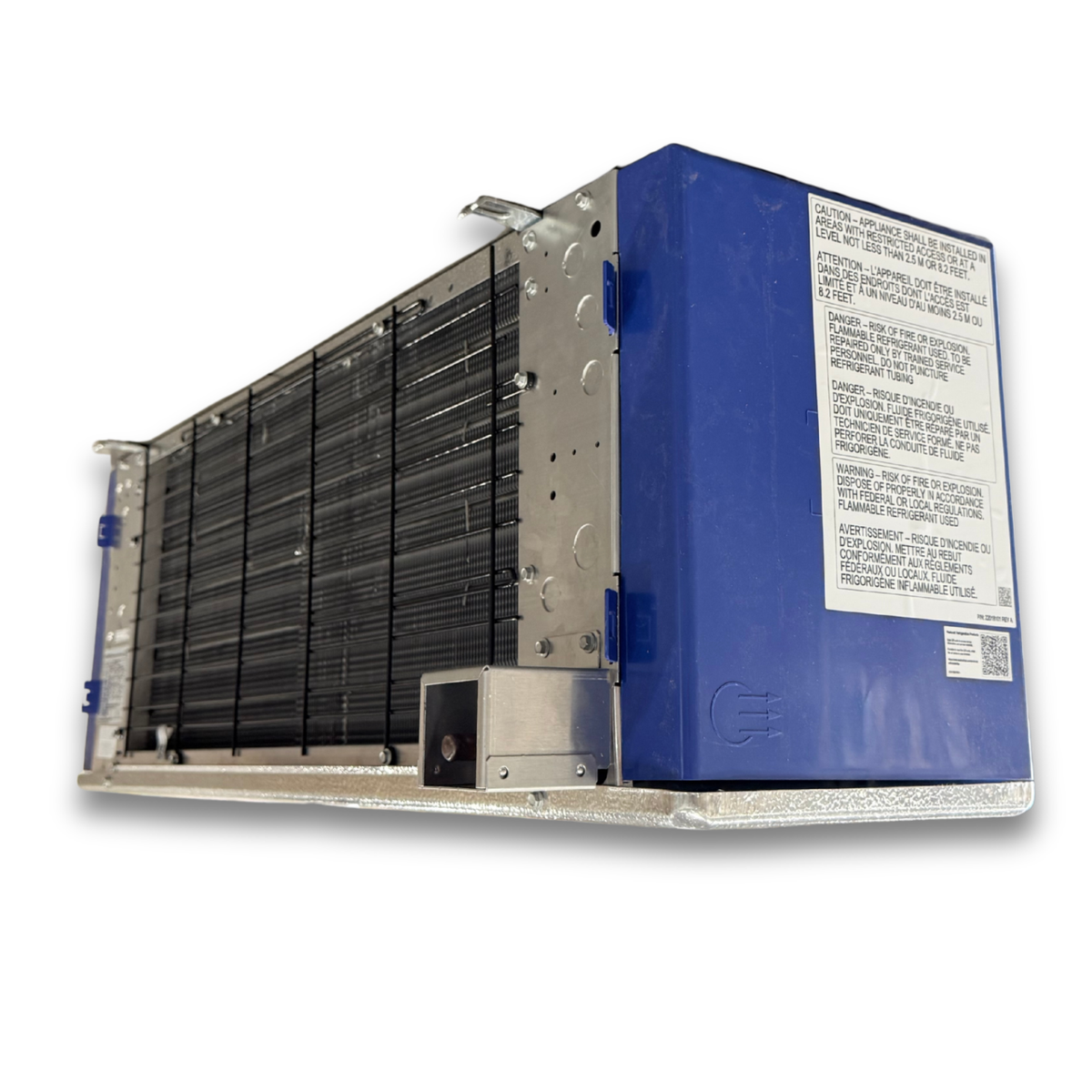 Chandler HEL0065BY6EMAG0210 Electric Defrost Evaporator with IntelliGen — supplier gallery view 4; Blue/gray evaporator back view.