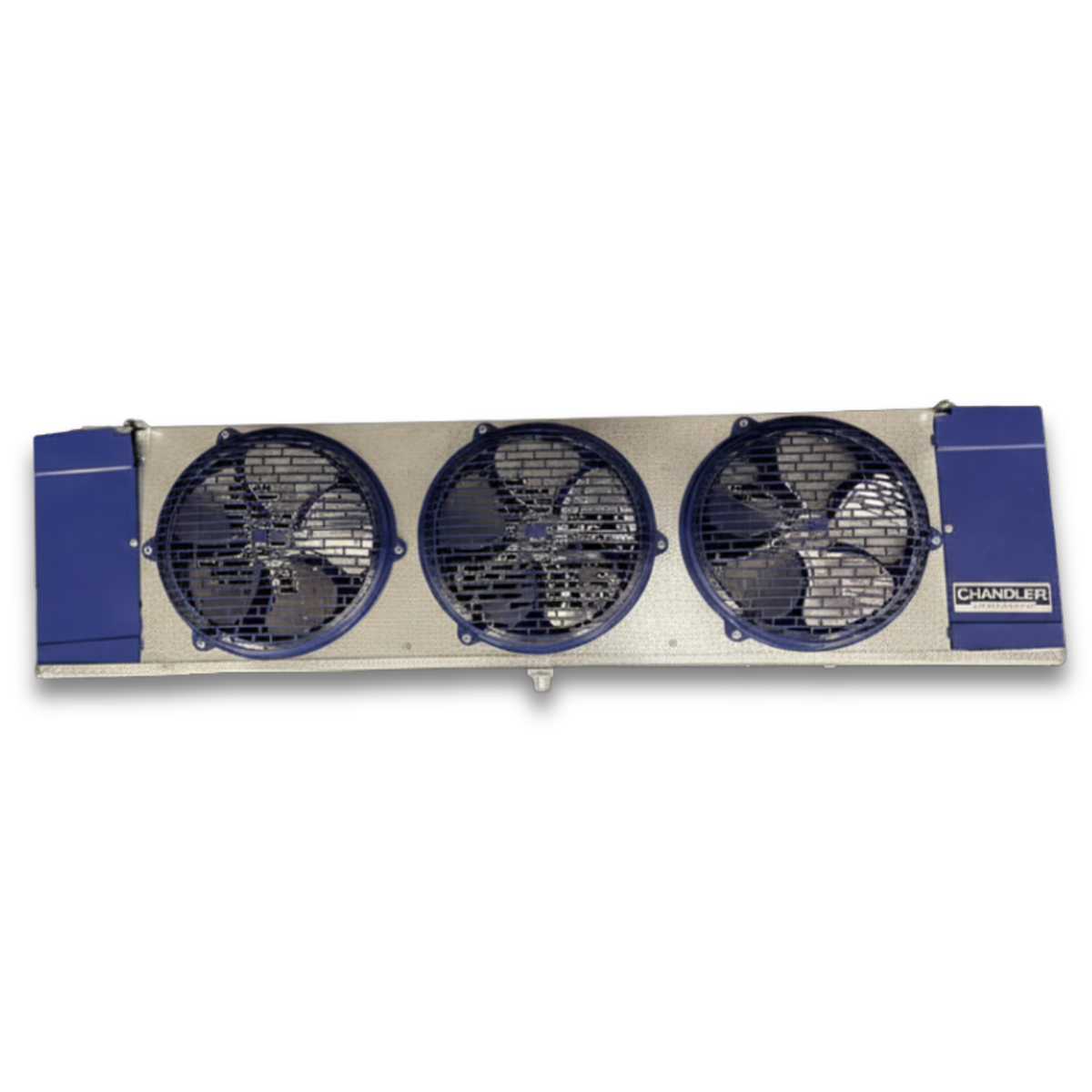 Chandler HEL0130BS6EMAB0000 Electric Defrost Evaporator — supplier gallery view 2; Blue/gray evaporator front view.