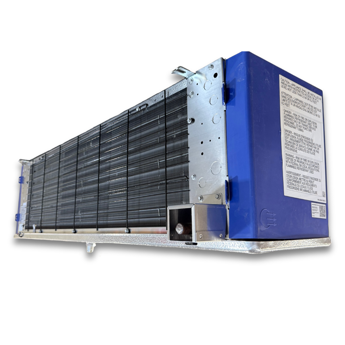 Chandler HEL0130BS6EMAB0000 Electric Defrost Evaporator — supplier gallery view 5; Blue/gray evaporator back view.