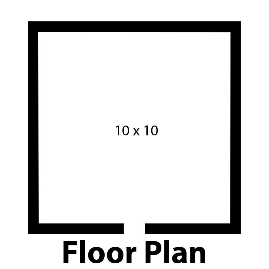 Norlake FTOB671010-CX-M Fast Trak 10' x 10' x 6' 7" Outdoor Walk-In Cooler — supplier gallery view 2; A black square with a white line drawing of a Norlake Kold Locker.