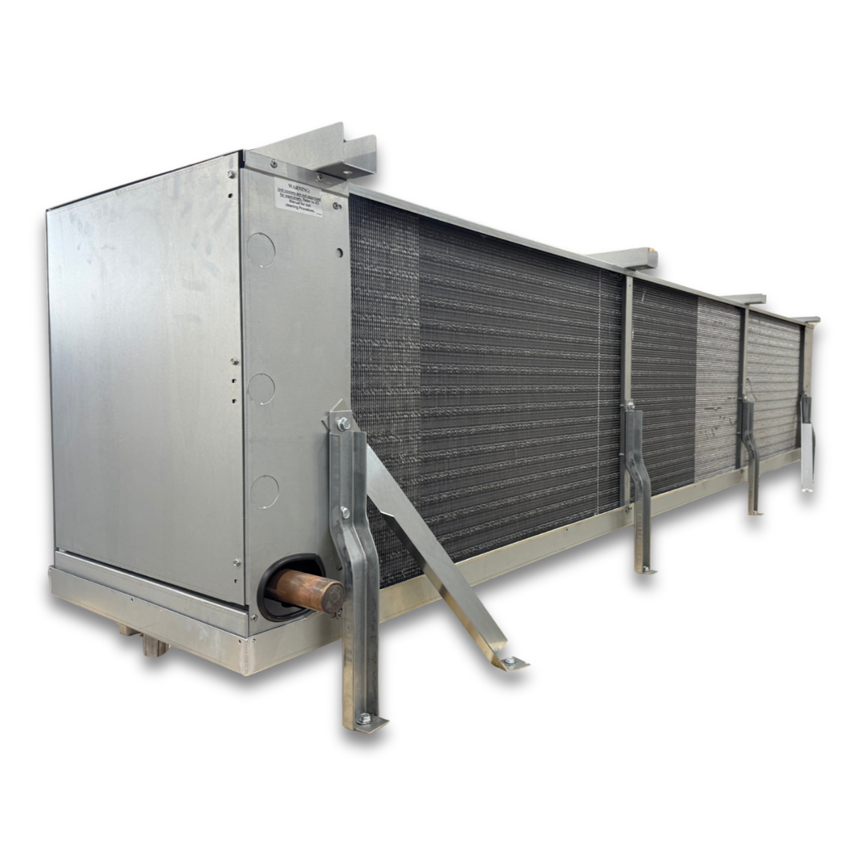 New 7.5 HP Medium Temp System, 3 phase 460 volt — supplier gallery view 7; Gray evaporator back view.