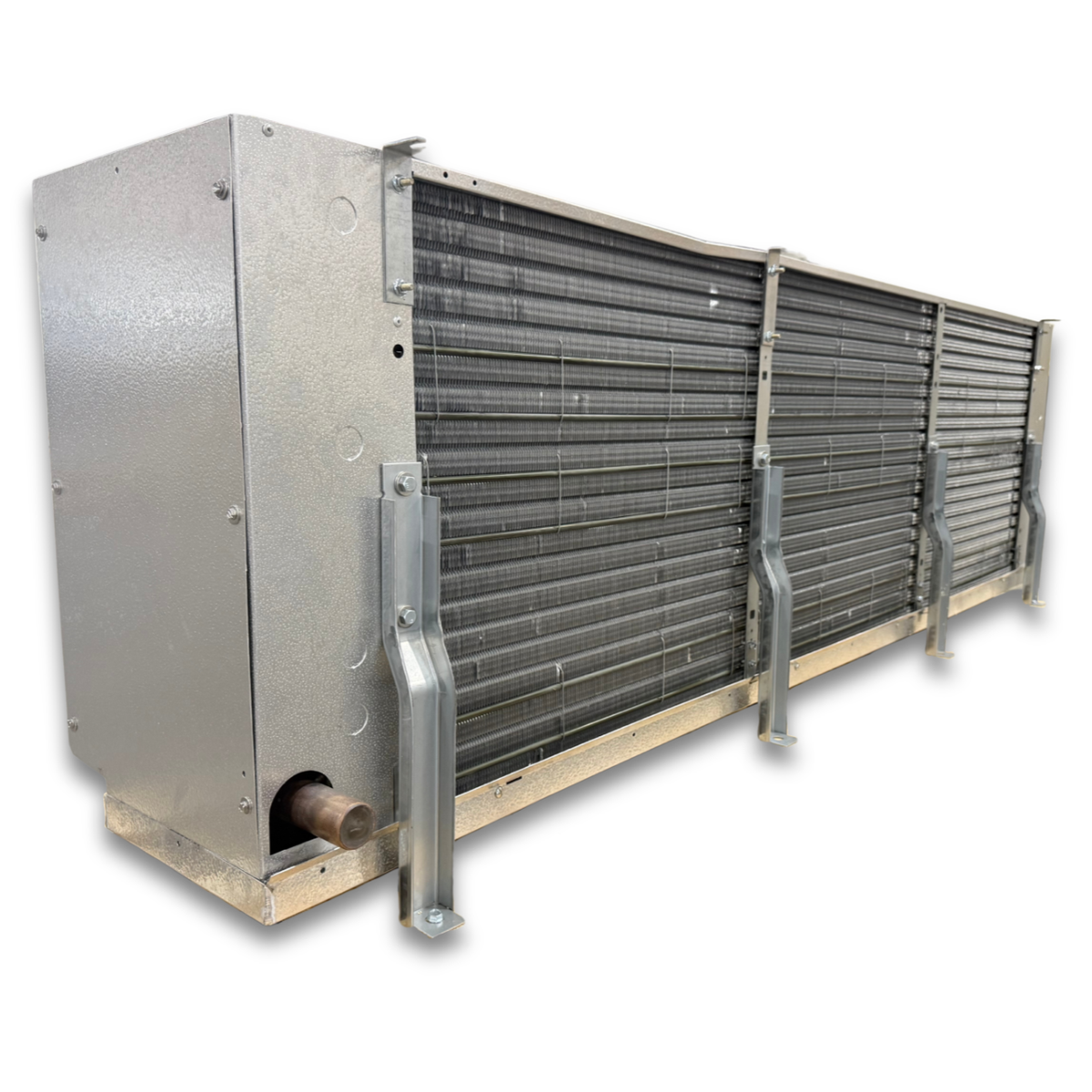 New 10 HP Krack Low Temp System, 3 phase 208-230 volt — supplier gallery view 7; Gray evaporator back view.