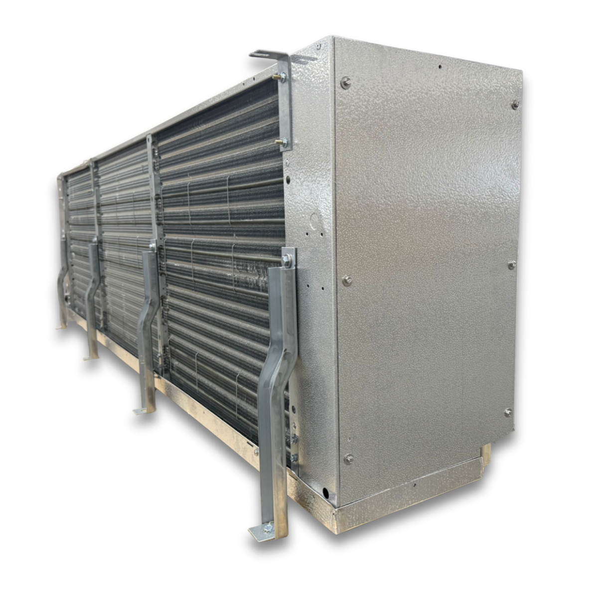 New 7.5 HP Chandler-Krack Low Temp System, 3 phase 208-230 volt — supplier gallery view 7; Gray evaporator back view.