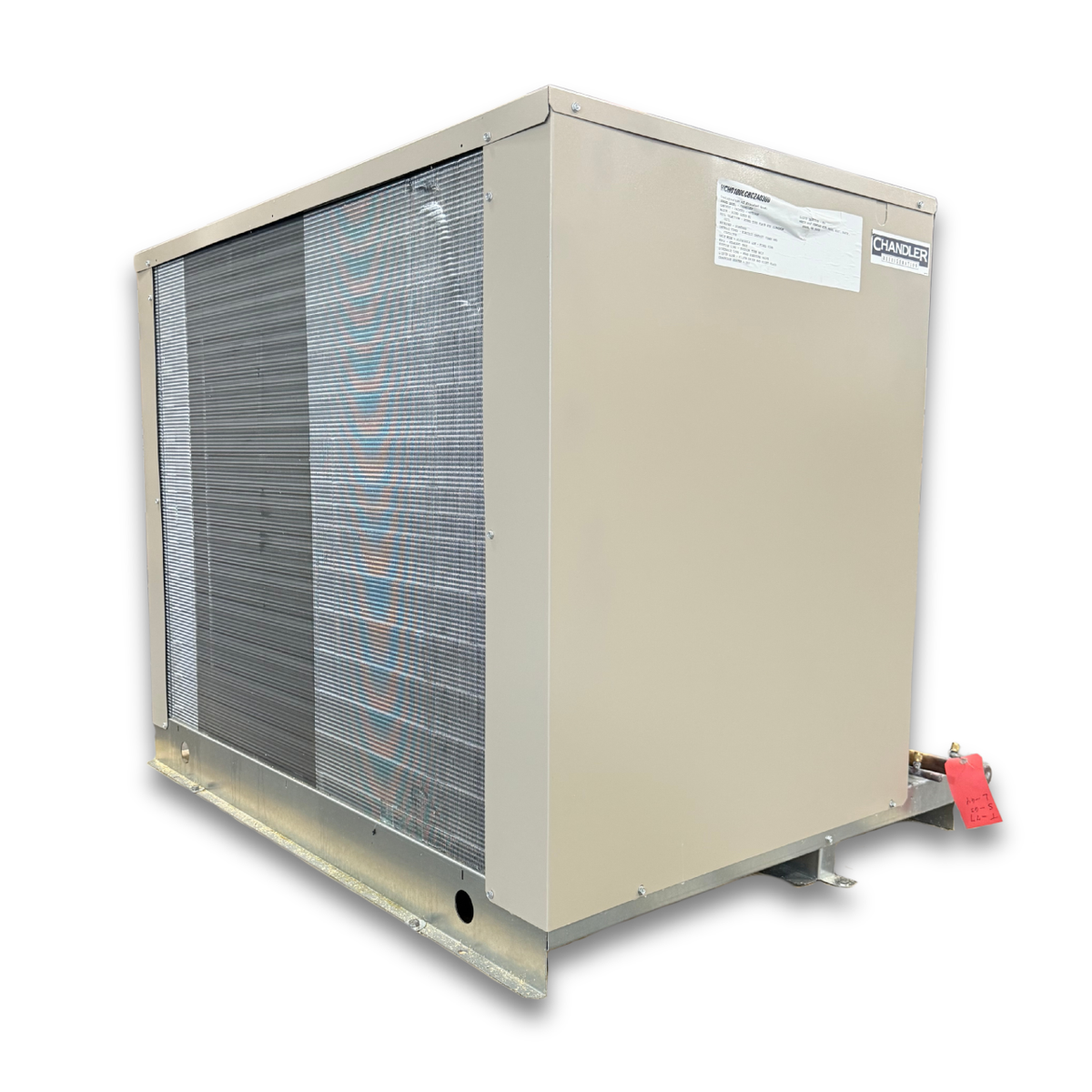 Chandler HCH0100LCBCZA0300 10 HP Low Temp Condensing Unit — supplier gallery view 4; Beige condensing back view of unit.