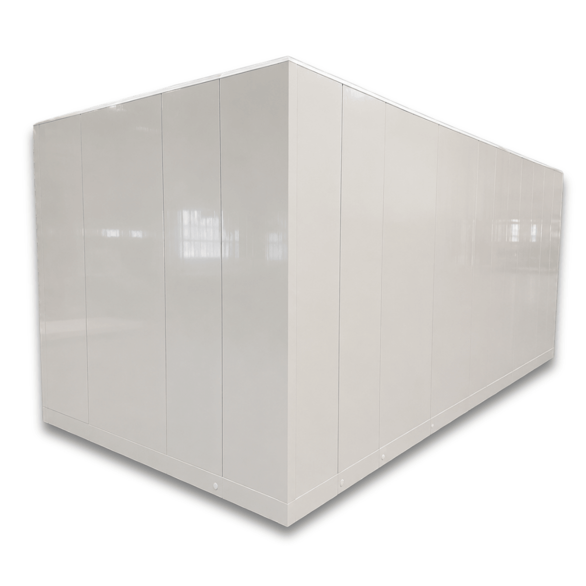 Barr 8'3" x 18'1" x 8'2"H Walk-In Freezer Room with Floor — supplier gallery view 6; White walk-in freezer unit with floor back wall view