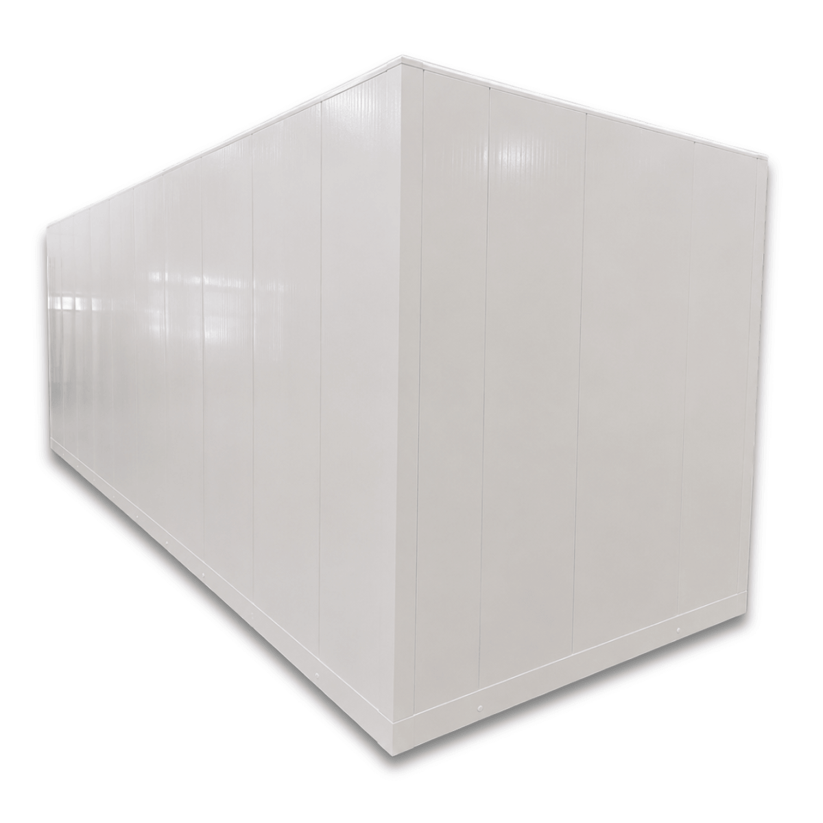 Barr 8'3" x 21'4" x 8'2"H Walk-In Freezer Room with Floor — supplier gallery view 4; White walk-in commercial freezer back left side view