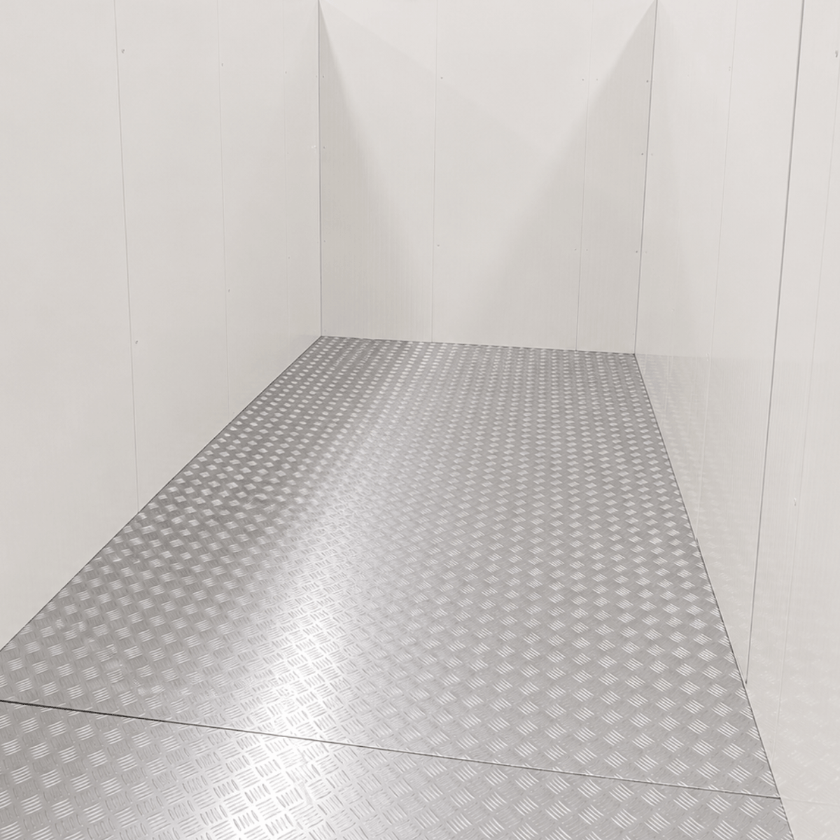Barr 8'3" x 21'4" x 8'2"H Walk-In Freezer Room with Floor — supplier gallery view 3; White walk-in commercial freezer inside view