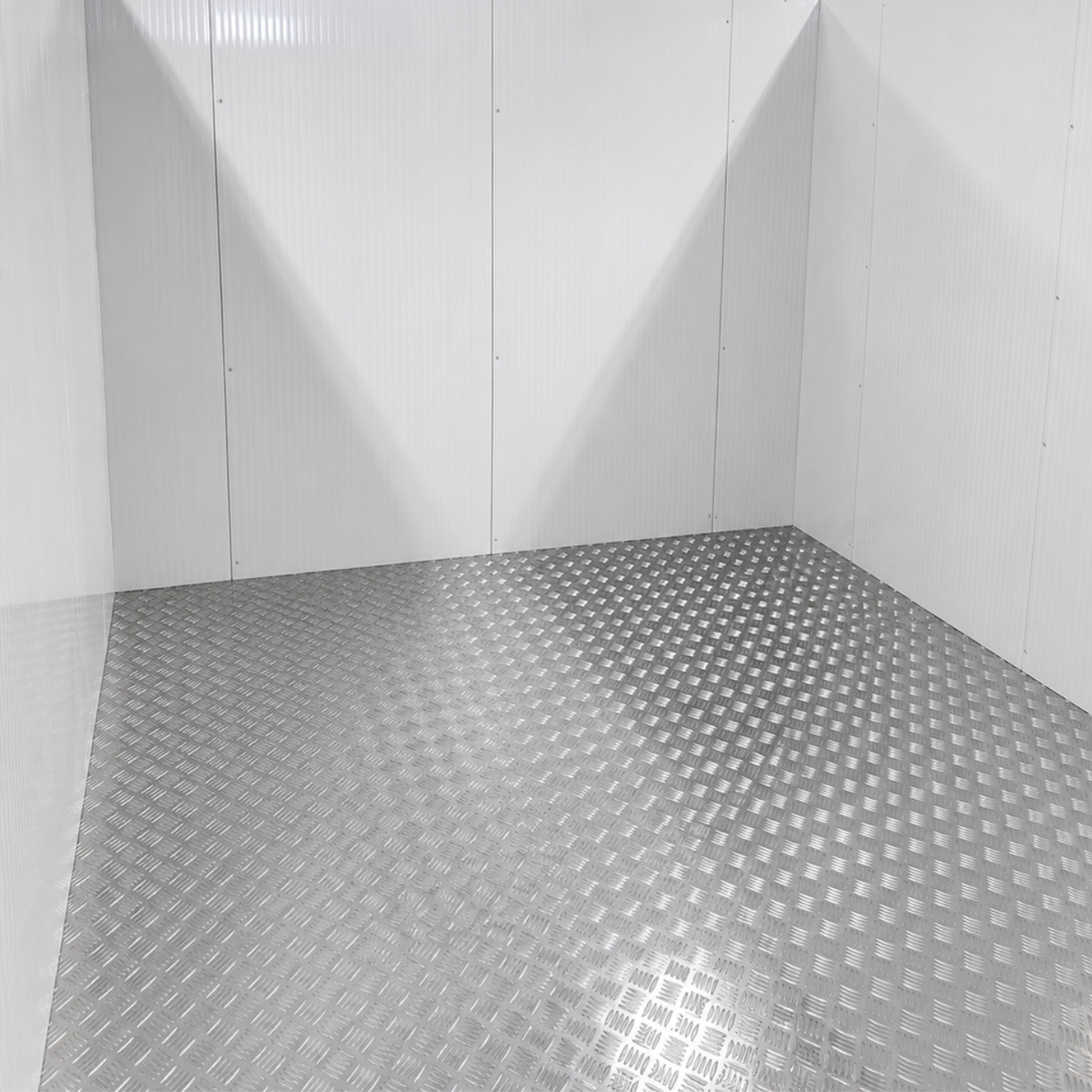 Barr 9'10" x 14'10" x 8'2"H Walk-In Freezer Room with Floor — supplier gallery view 3; White walk-in commercial freezer inside view