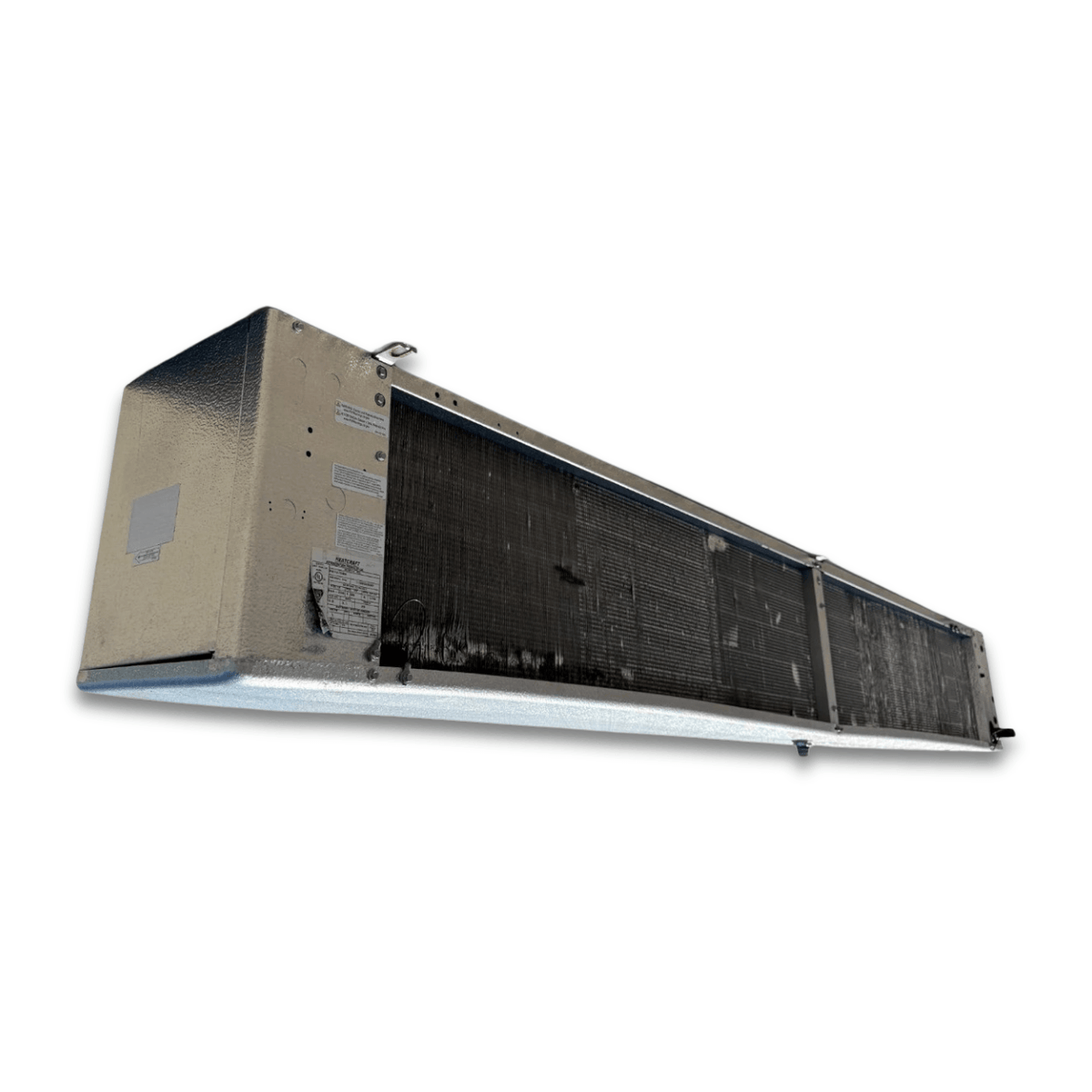 Used Bohn ADT-370BK Evaporator - 11543 — supplier gallery view 5; Back-left view of the used Bohn ADT-370BK evaporator #3134, showing the rear cabinet panel.