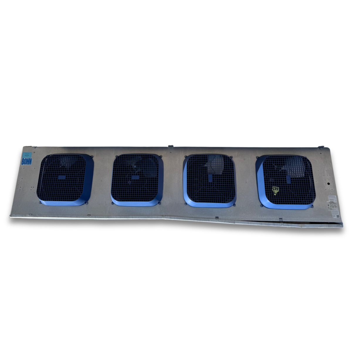 Used Bohn BEM-0975AS7APAB0000 Evaporator — supplier gallery view 2; Used gray evaporator front view.