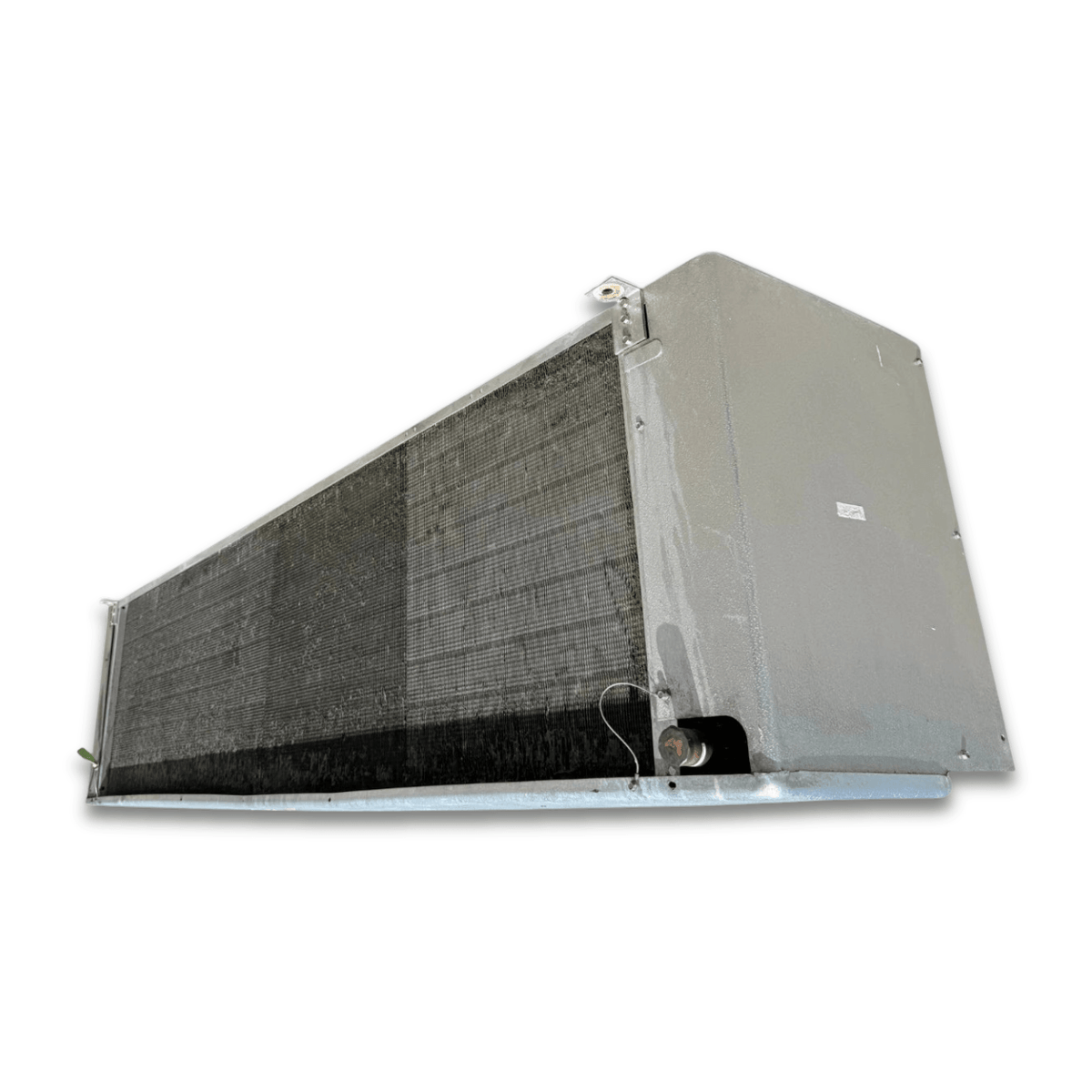 Used Bohn MPA-3651F Evaporator #3367 — supplier gallery view 4; Back-right view of the used Bohn MPA-3651F evaporator #3367, showing the rear coil compartment and inventory tag "3367".
