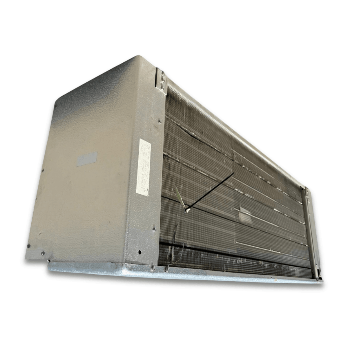 Used Bohn MPE-1902 Evaporator #3176 — supplier gallery view 4; Back-left view of the used Bohn MPE-1902 evaporator #3176, showing the rear cabinet panel.