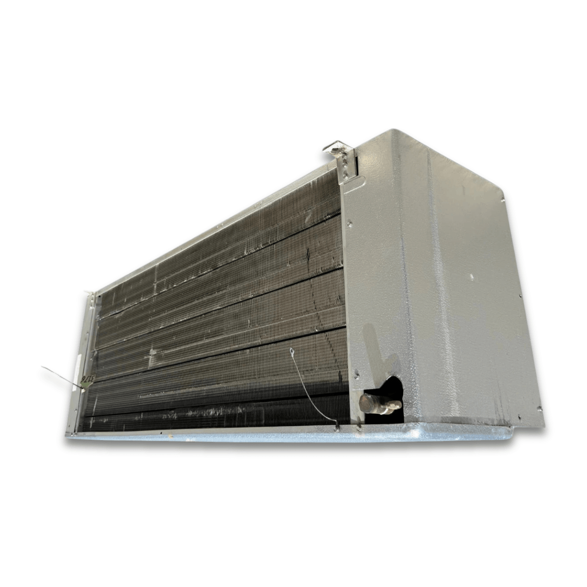 Used Bohn MPE-1902 Evaporator #3176 — supplier gallery view 5; Back-right view of the used Bohn MPE-1902 evaporator #3176, showing the rear panel and coil compartment.