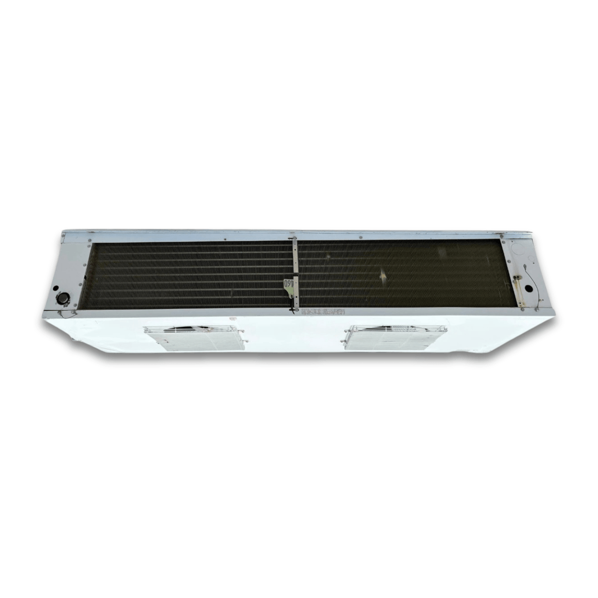 Used Bohn WK-155AW Low Velocity Evaporator — supplier gallery view 2; Straight-on view of the used Bohn WK-155AW low velocity evaporator, showing the two square grille fans.