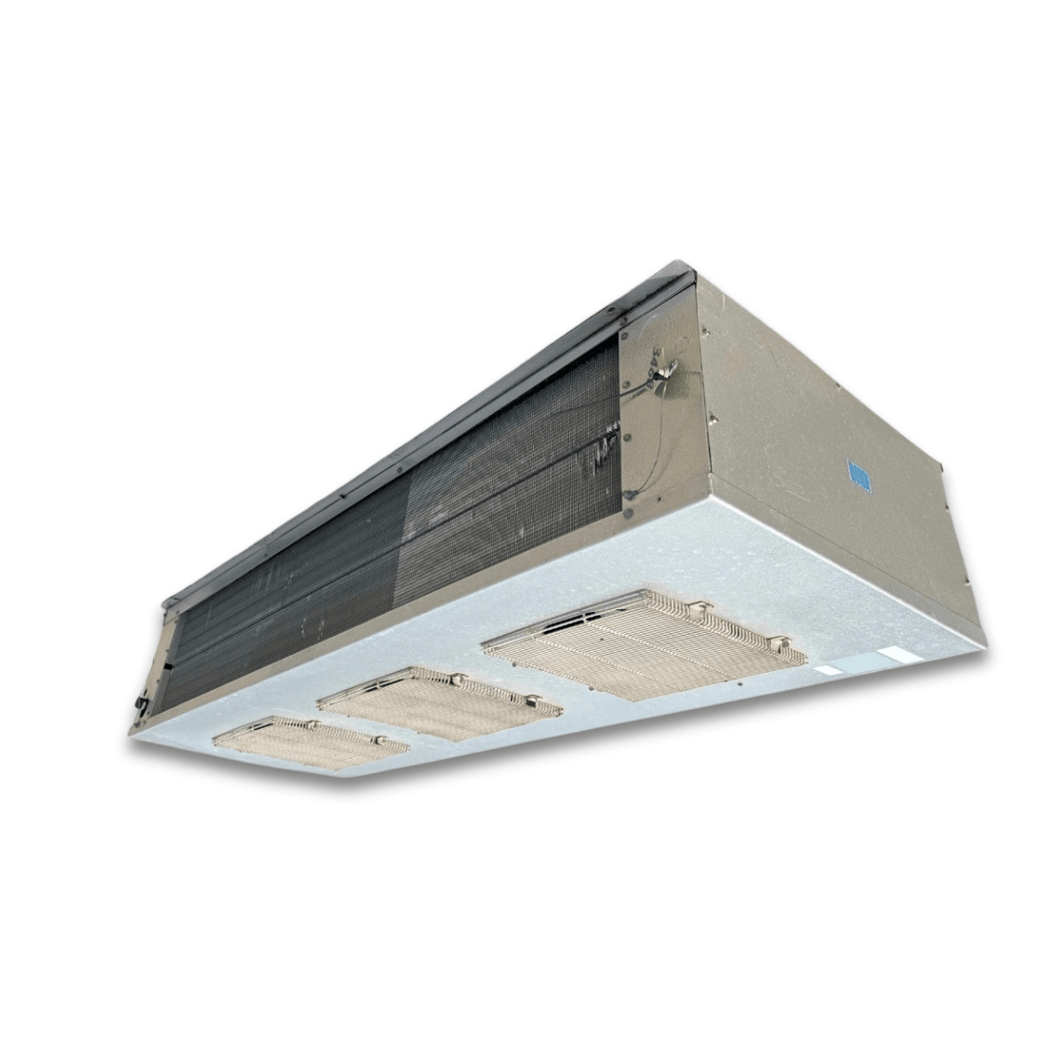 Used Bohn WK-1800A Low Velocity Evaporator — supplier gallery view 4; Back-right view of the used Bohn WK-1800A low velocity evaporator, showing the rear panel and coil compartment.