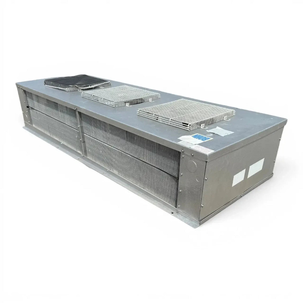 Used Bohn WKE-180BEC Low Velocity Evaporator — supplier gallery view 4; Back-right view of the used Bohn WKE-180BEC low velocity evaporator #1060, showing the rear panel and coil compartment.