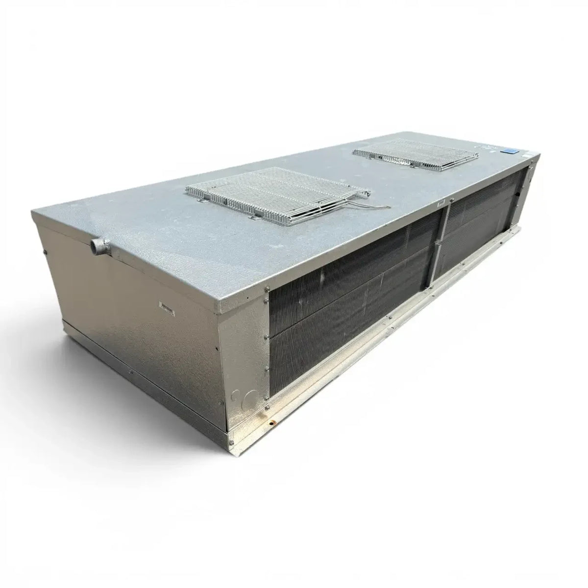 Used Bohn WKG-155AC Low Velocity Evaporator — supplier gallery view 4; Back-left view of the used Bohn WKG-155AC low velocity evaporator #1043, showing the rear cabinet panel.