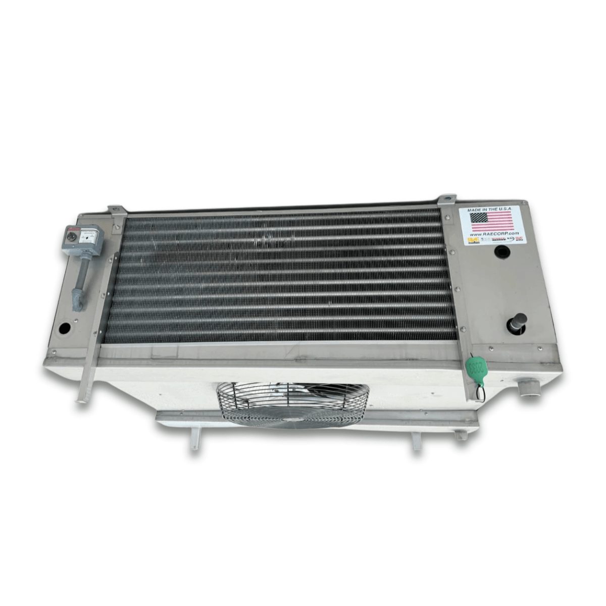 Used Century BALV517-236E Evaporator — supplier gallery view 2; Straight-on view of the used Century BALV517-236E evaporator #2033, showing the top-mounted duct fan.