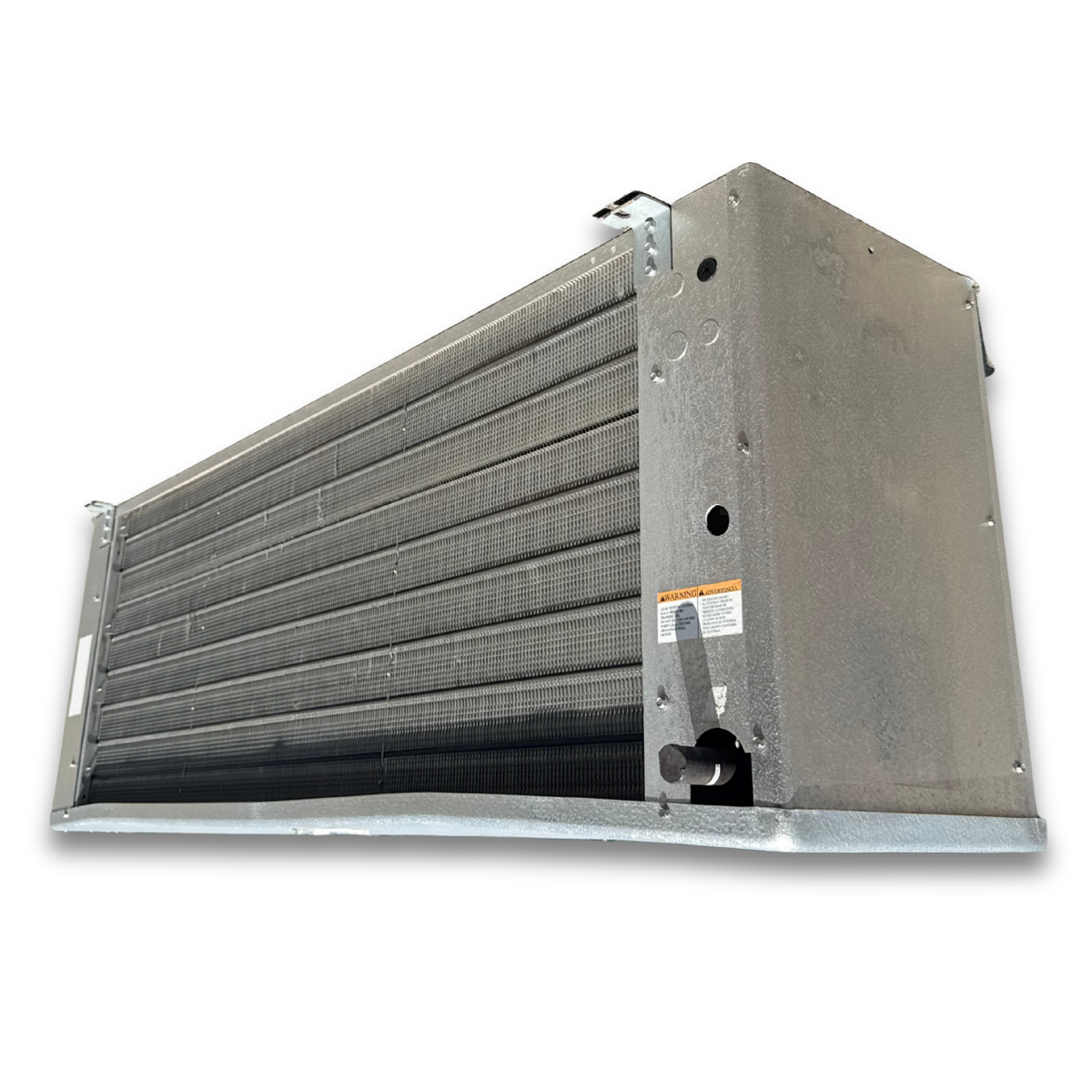 Used Climate Control CML-165CA Evaporator #1049 — supplier gallery view 4; Used gray evaporator back view.