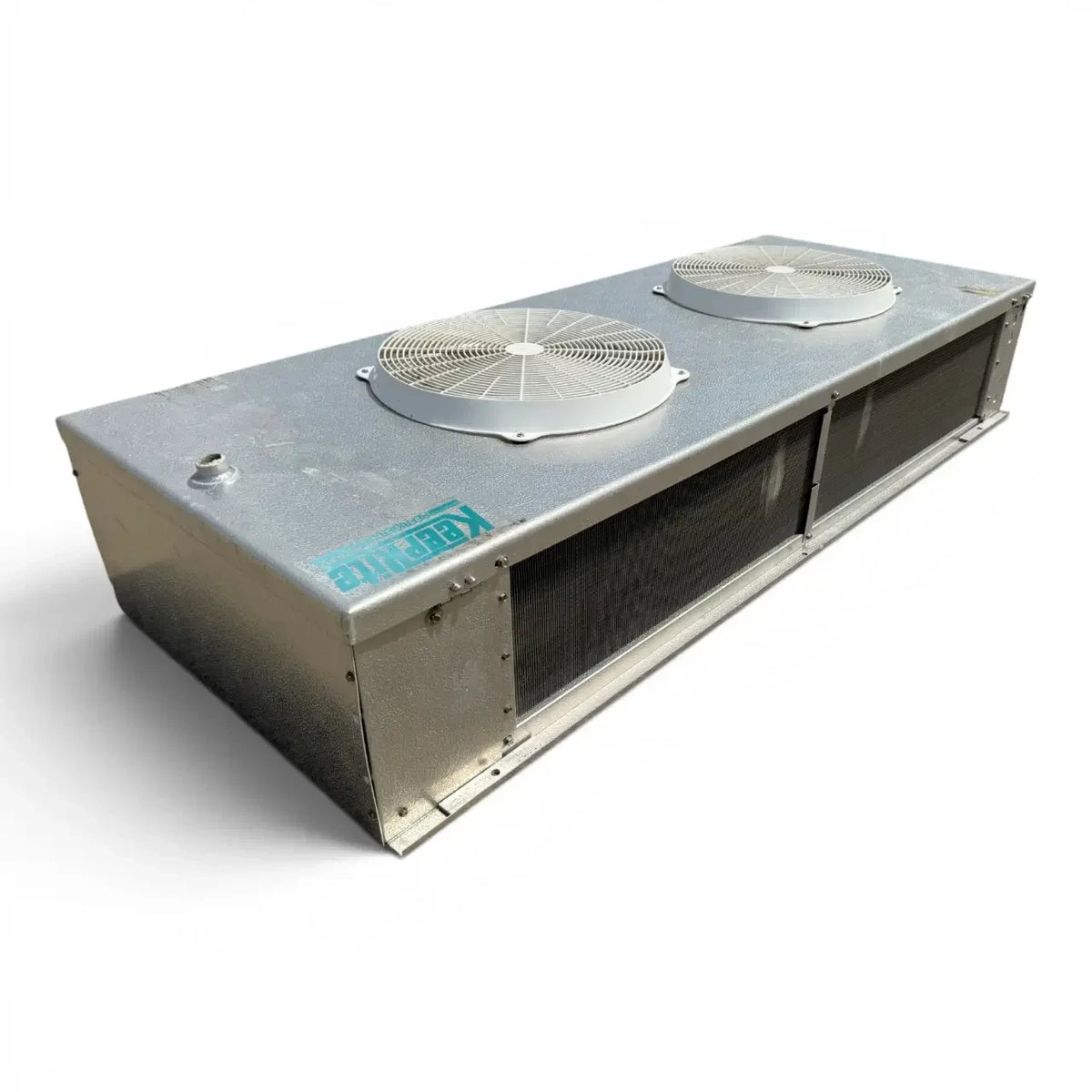 Used Keeprite KLV-120AD Low Velocity Evaporator #2003 — supplier gallery view 5; Back-left view of the used Keeprite KLV-120AD low velocity evaporator #2003, showing the rear cabinet panel.
