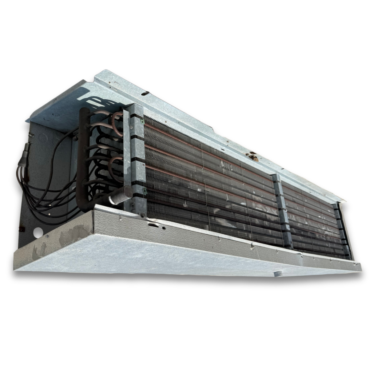 Used Krack CKFE-172BA Evaporator #1023 — supplier gallery view 4; Used gray evaporator back view.