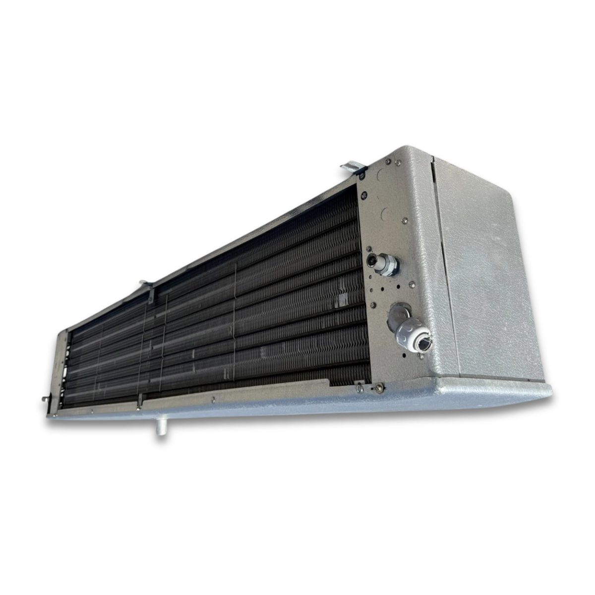 Used Krack KR44E-148EAK Evaporator #1184 — supplier gallery view 3; Back-right view of the used Krack KR44E-148EAK evaporator #1184, showing the rear panel and coil compartment.