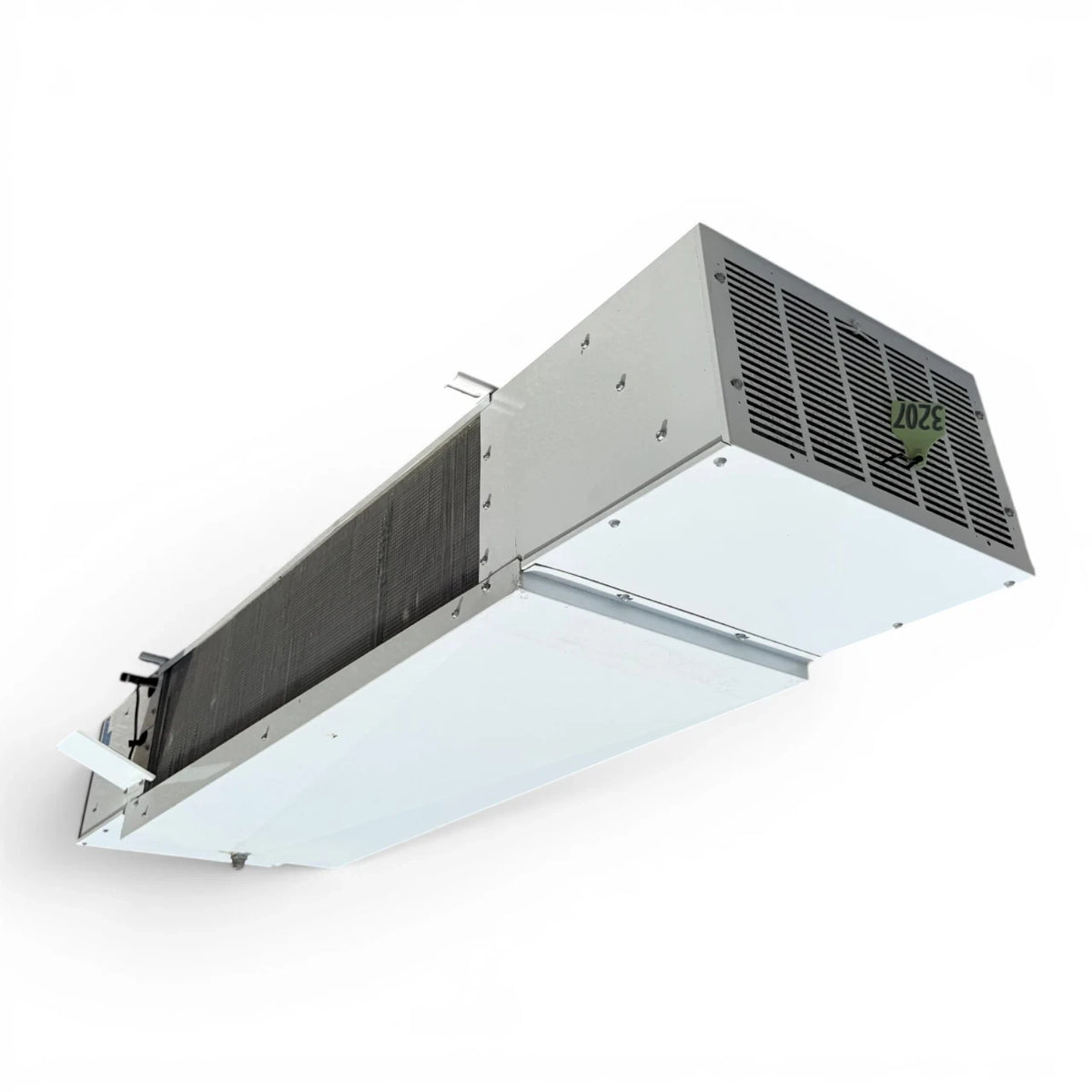 Used Larkin LFAK-087AEE Low Velocity Evaporator #3207 — supplier gallery view 5; Back-right view of the used Larkin LFAK-087AEE low velocity evaporator #3207, showing the rear panel and coil compartment.