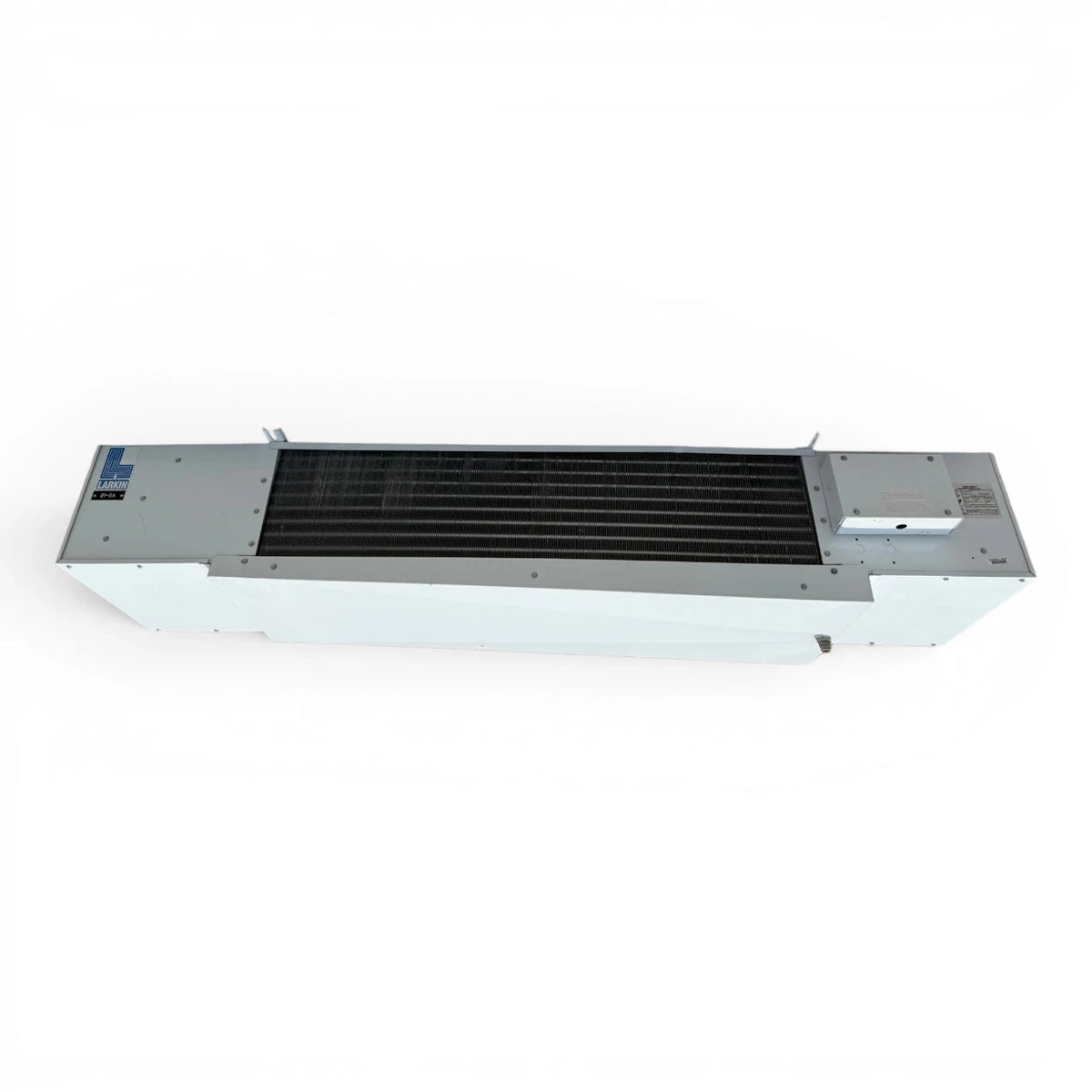 Used Larkin LFAK-087AEE Low Velocity Evaporator #3207 — supplier gallery view 2; Straight-on view of the used Larkin LFAK-087AEE low velocity evaporator #3207, showing the louvered fan compartment.